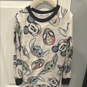 Disney Kids Character Long Sleeve Shirt - White